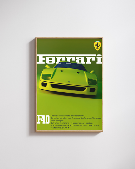Lime Green Turbo Legend Wall Art Poster