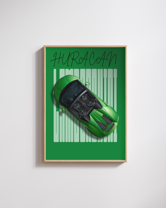 Ultimate Supercar Top-View Performance Wall Art Poster