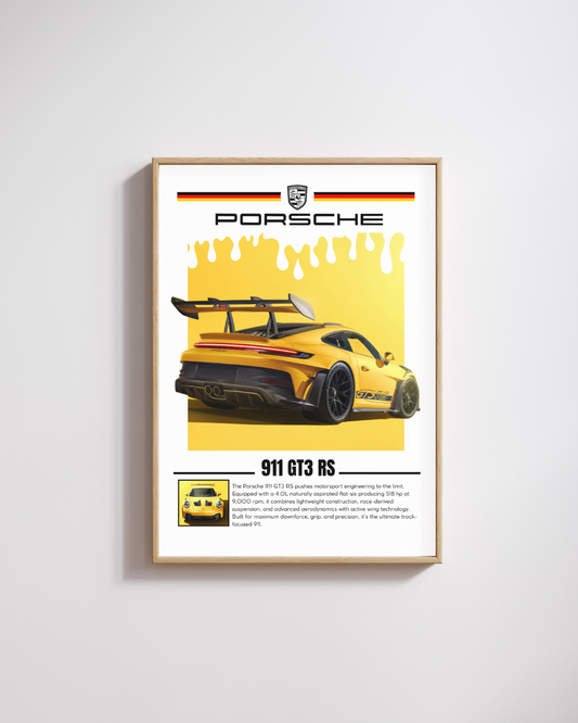 Track-Focused Performance Wall Art Poster