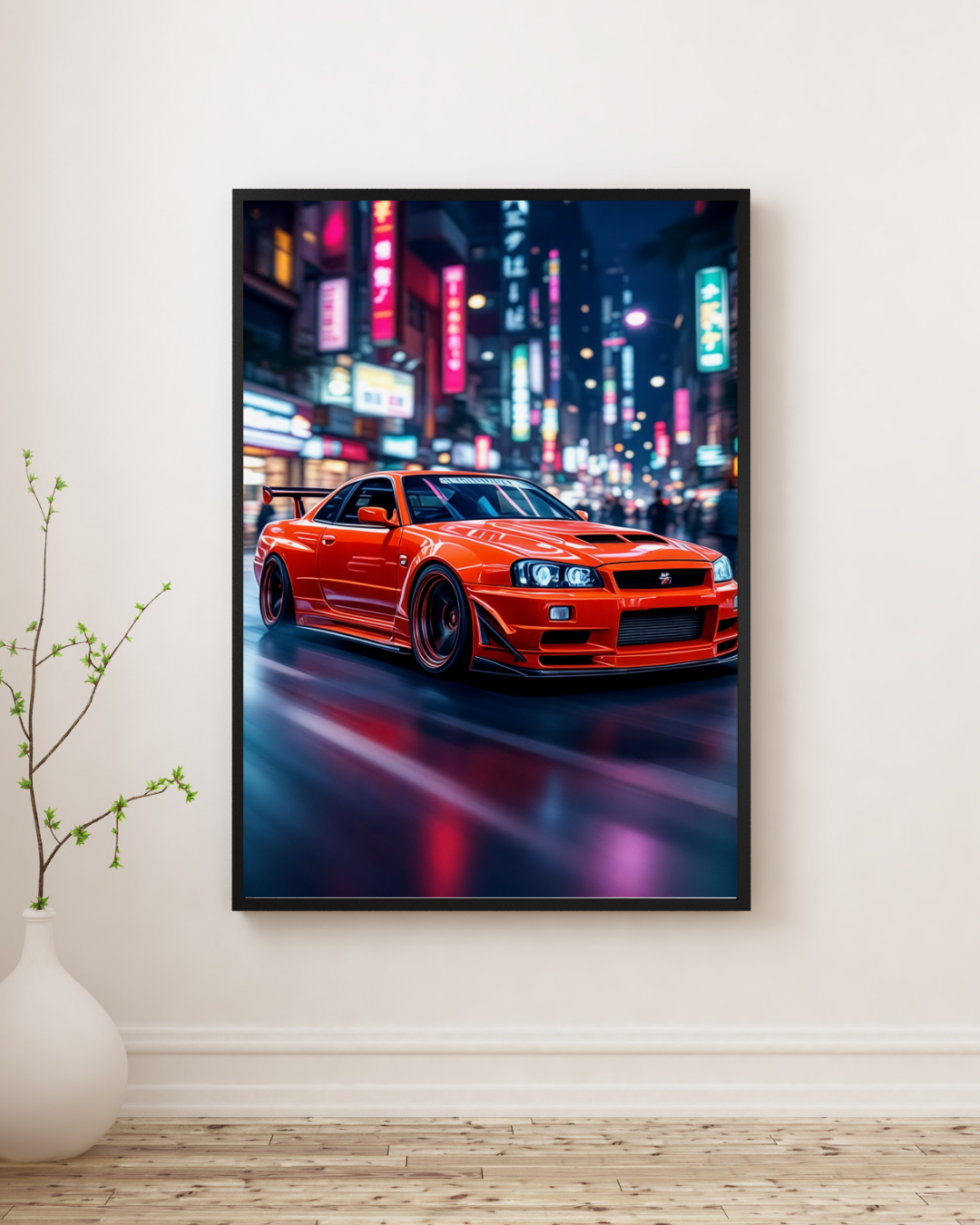 Neon Orange Street Legend Wall Art Poster