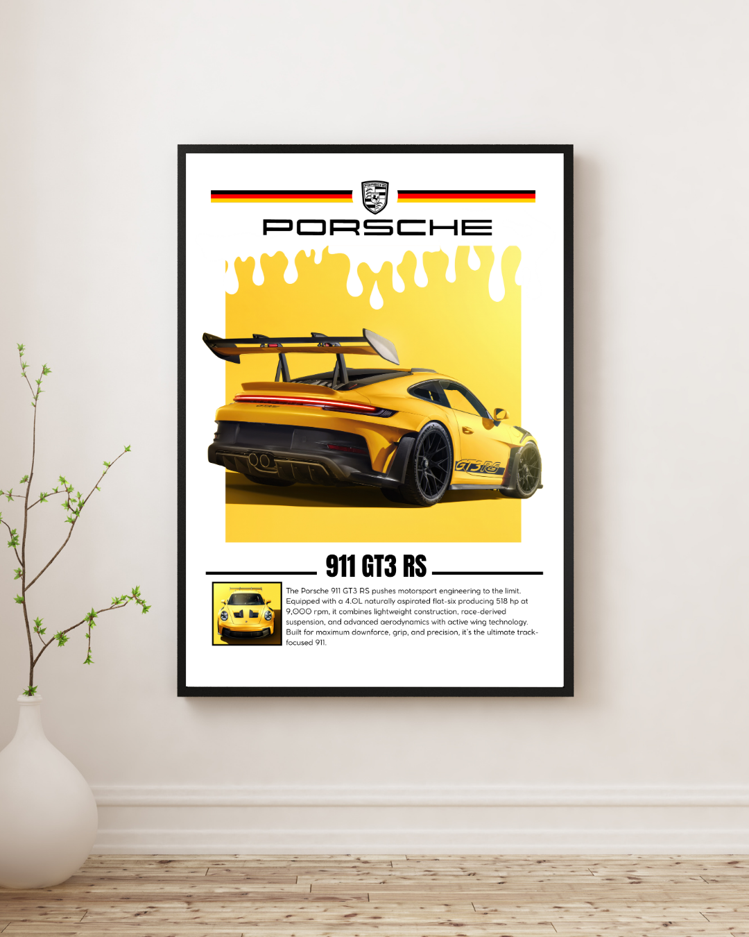 Track-Focused Performance Wall Art Poster