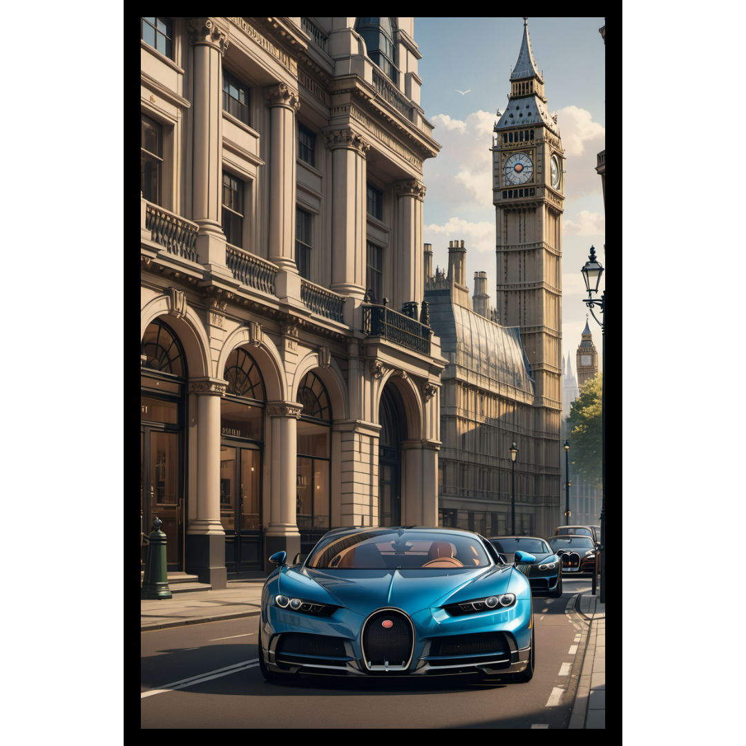Bugatti Chiron in London – Custom Wall Art Poster
