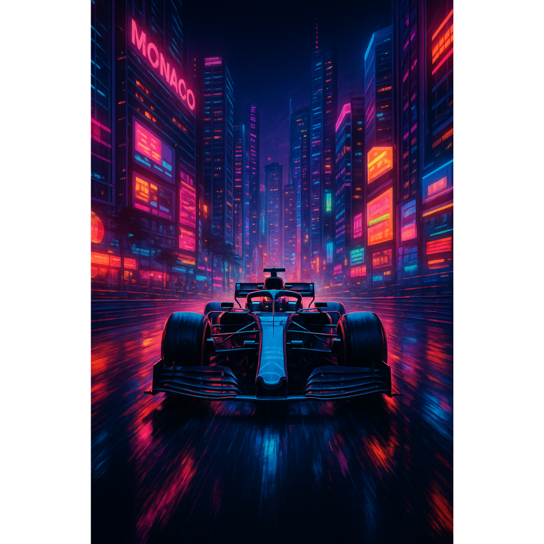 Cyberpunk Monaco Formula 1 Wall Art Poster