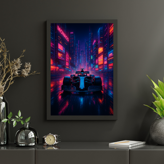 Cyberpunk Monaco Formula 1 Wall Art Poster