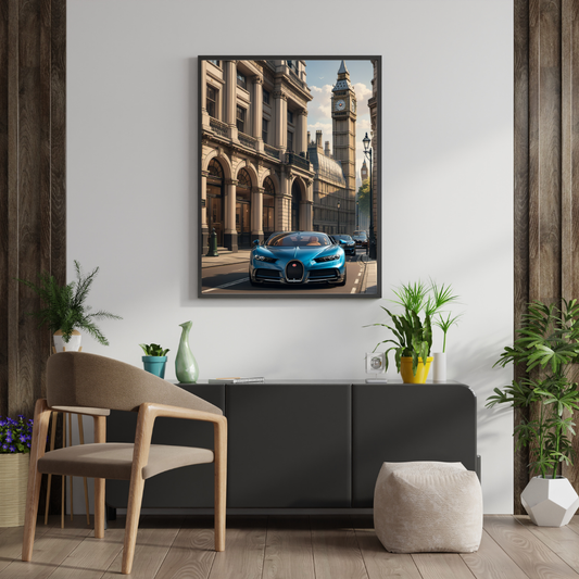 Bugatti Chiron in London – Custom Wall Art Poster