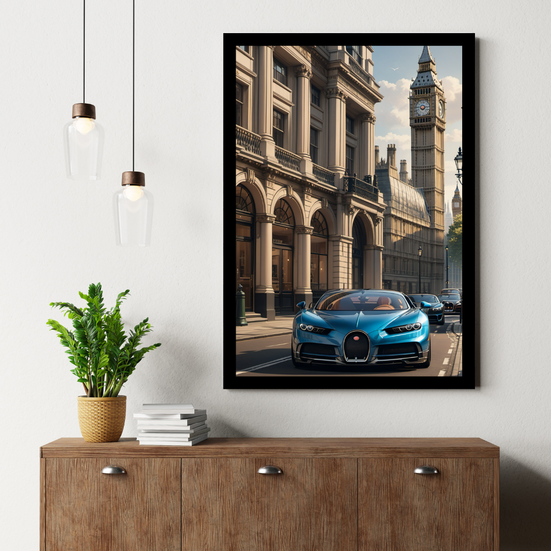 Bugatti Chiron in London – Custom Wall Art Poster
