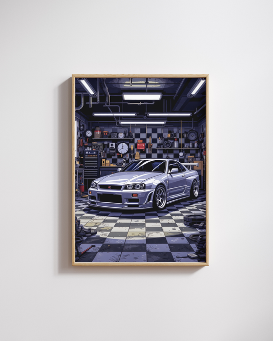 Silver Garage Performance Wall Art Poster