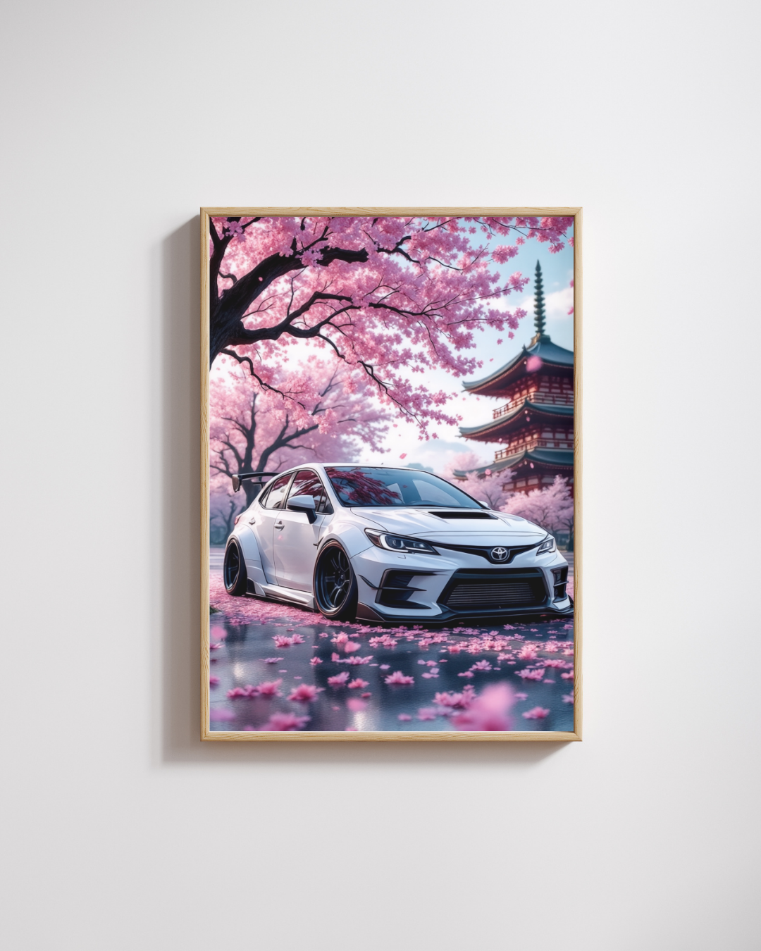 Pearl White Sakura Performance Wall Art Poster