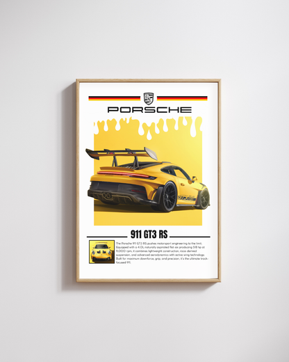 Track-Focused Performance Wall Art Poster