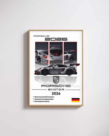 Track-Bred Motorsport Performance Wall Art Poster