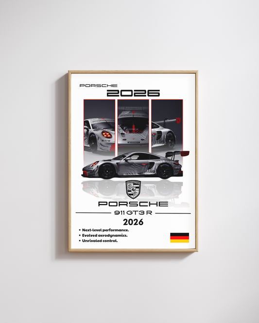 Track-Bred Motorsport Performance Wall Art Poster