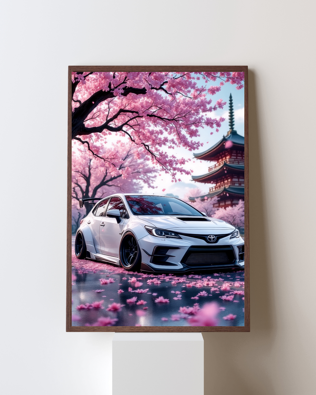 Pearl White Sakura Performance Wall Art Poster