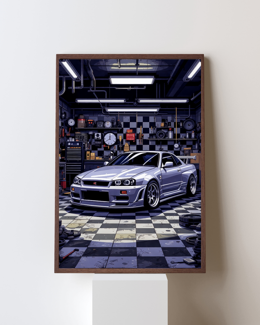 Silver Garage Performance Wall Art Poster
