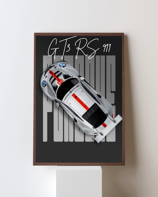 Track Icon Top-View Performance Wall Art Poster