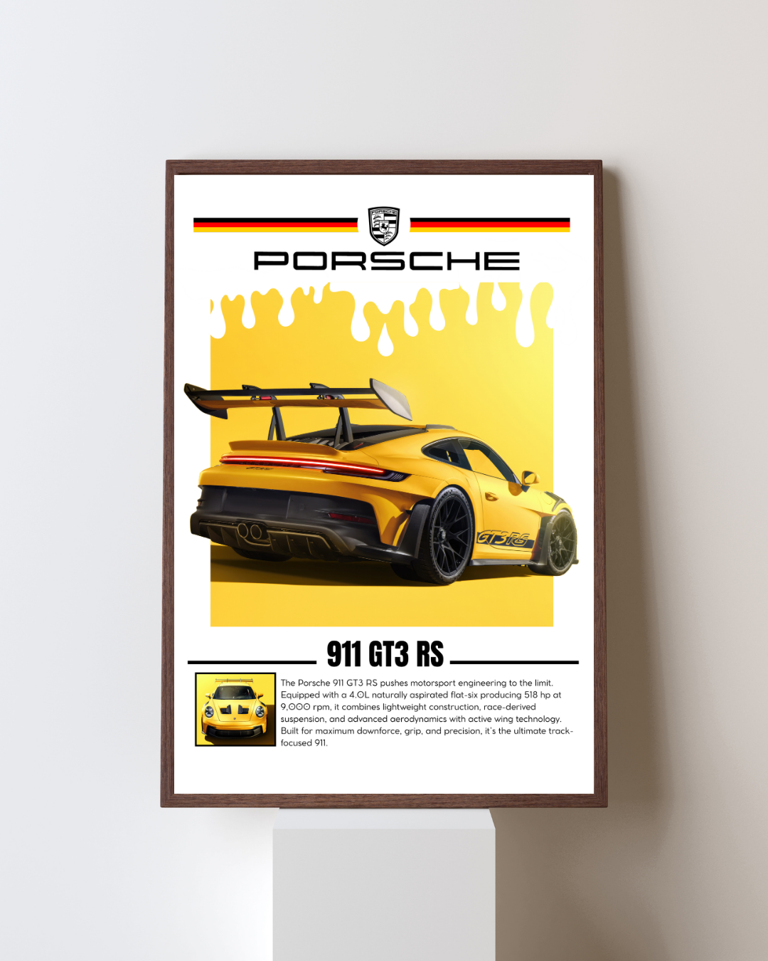 Track-Focused Performance Wall Art Poster