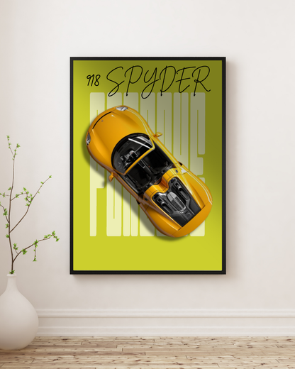 Hybrid Performance Supercar Wall Art Poster