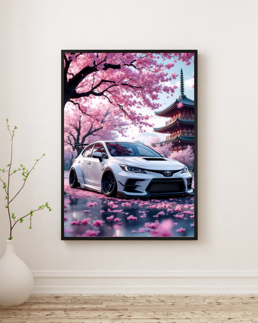 Pearl White Sakura Performance Wall Art Poster