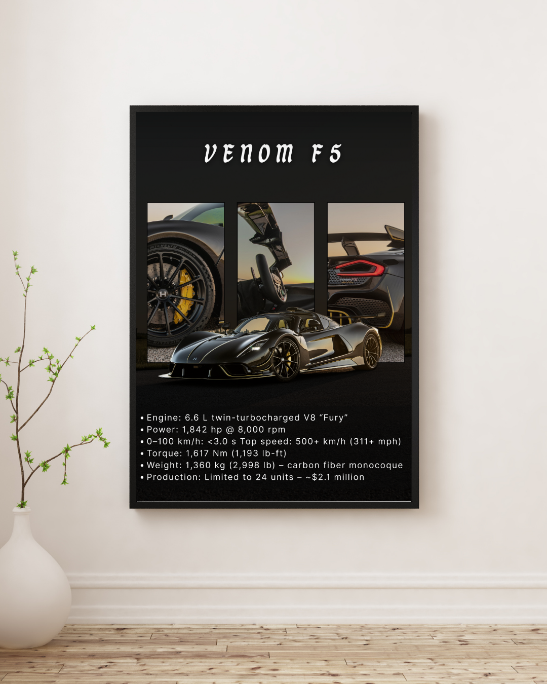 Ultimate Hypercar Performance Wall Art Poster