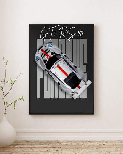 Track Icon Top-View Performance Wall Art Poster