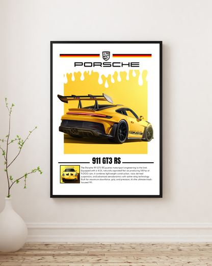 Track-Focused Performance Wall Art Poster