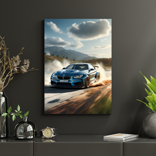 BMW M4 Drift Scene Wall Art Poster | Luxury Automotive Print (A1–A5)
